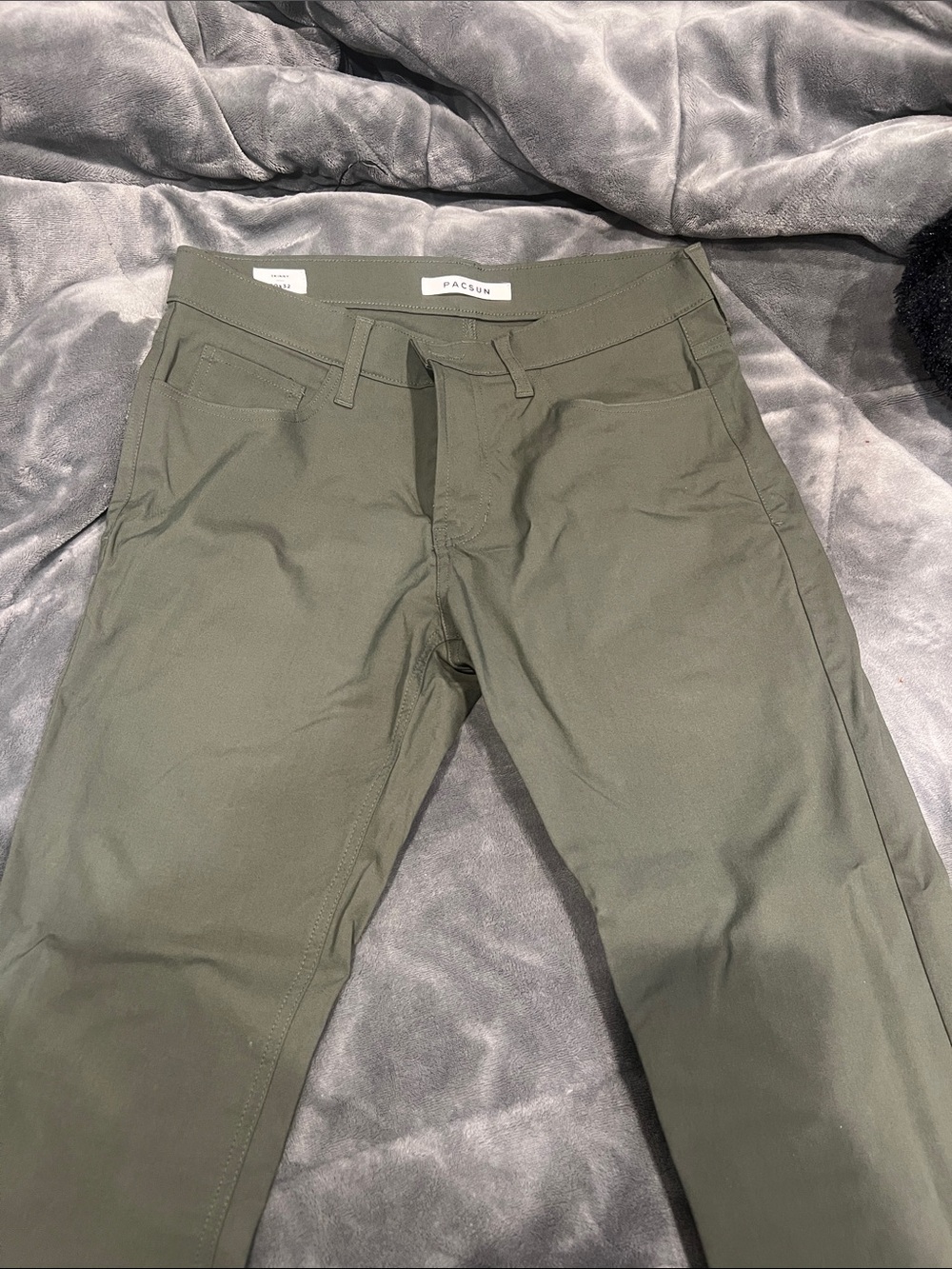 PacSun Men's Olive Chino Pants - Slim Fit